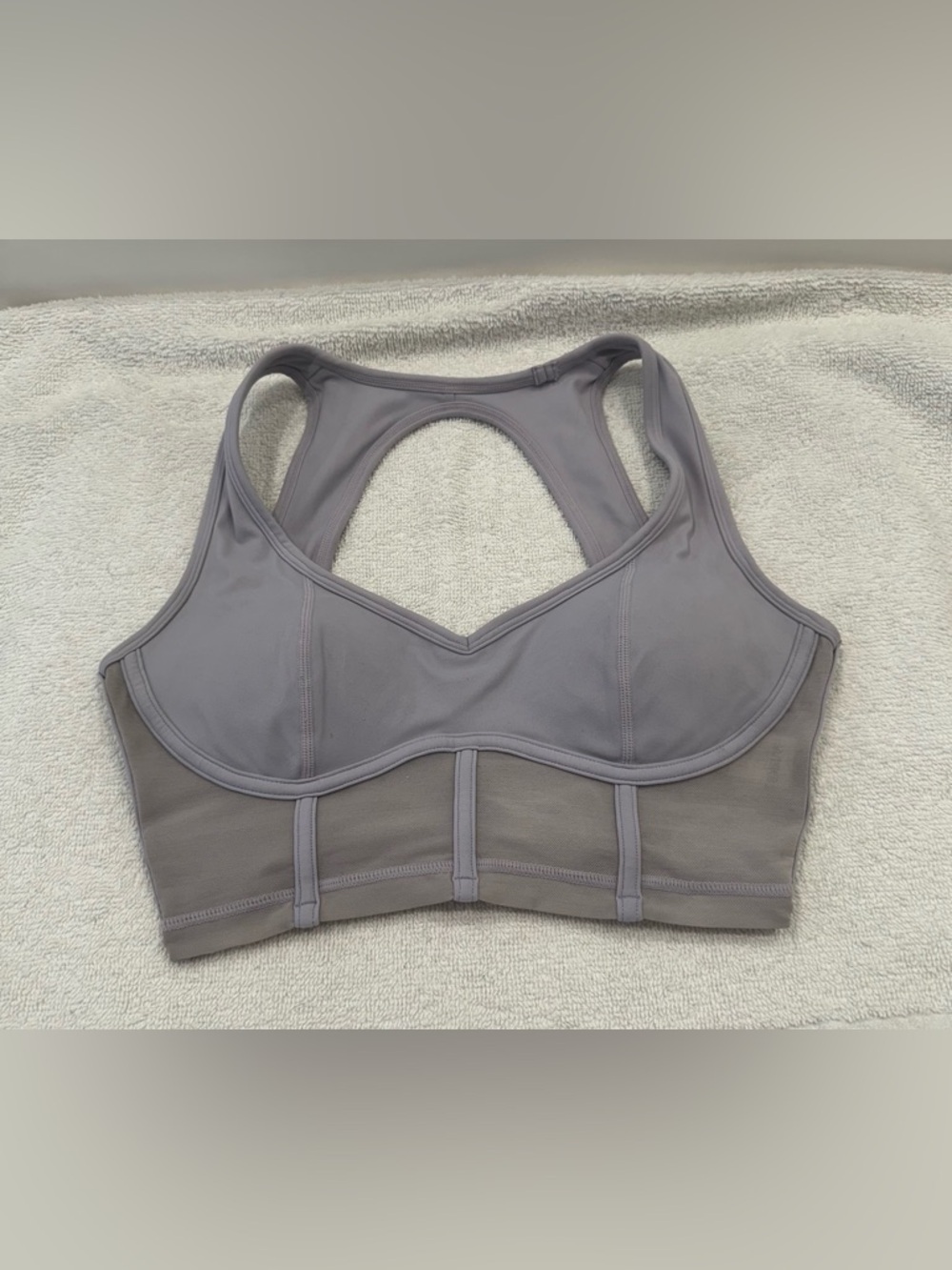 WISKII Mesh Corset Sports Bra Taro Ice Cream (Small) - Picture 3 of 7